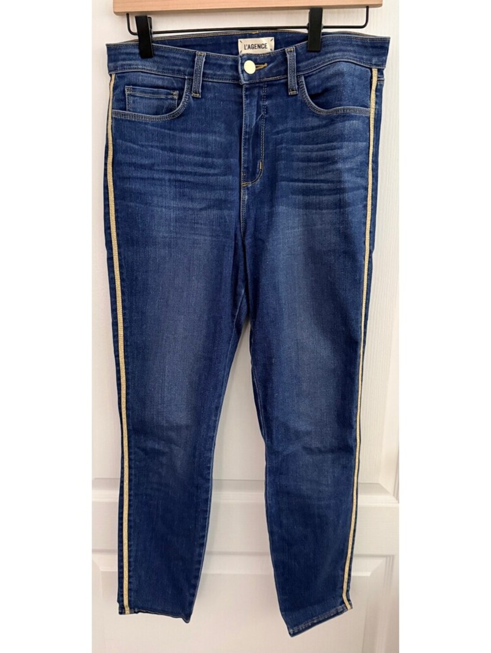 L'Agence Margot Racer Stripe Jeans Size 28